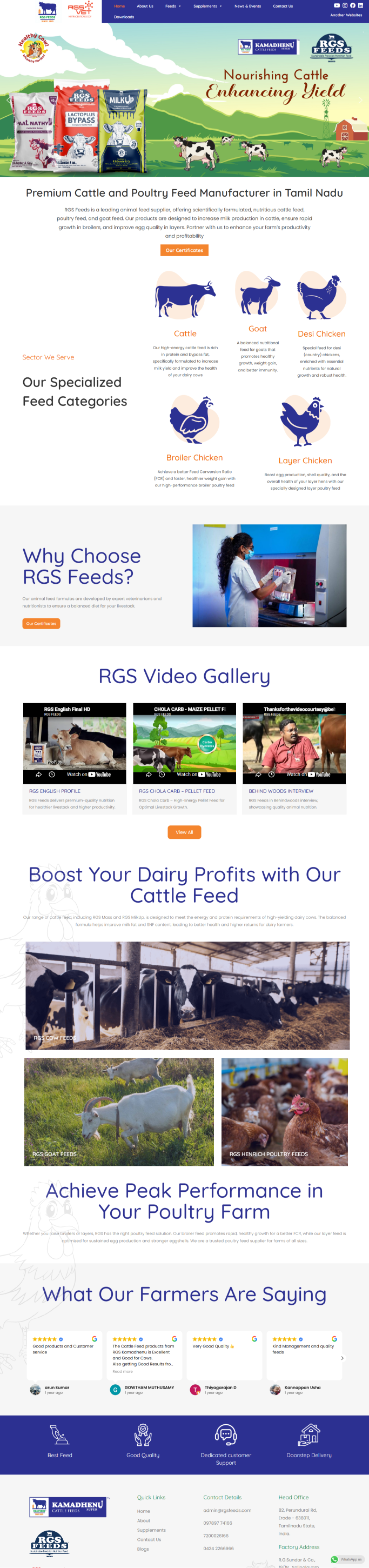 RGS Feeds website hero